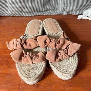 Loeffler Randall suede bow espadrilles